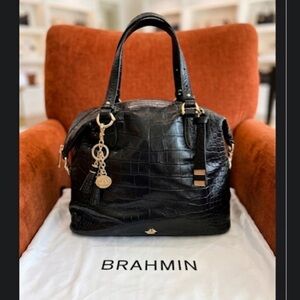 Brahmin Black Satchel Tote